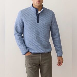 Marine Layer Corbet Quilted Reversible Pullover Blue Large NWT